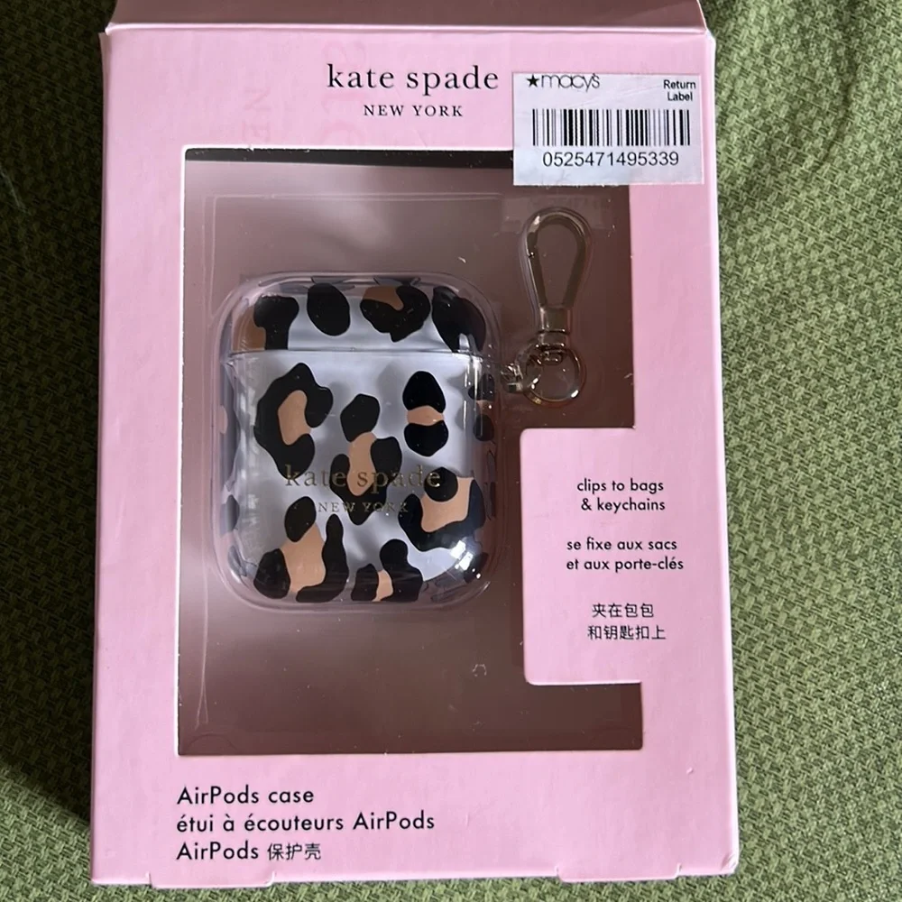 Kate Spade AirPod Case Clips to Purse and keychain